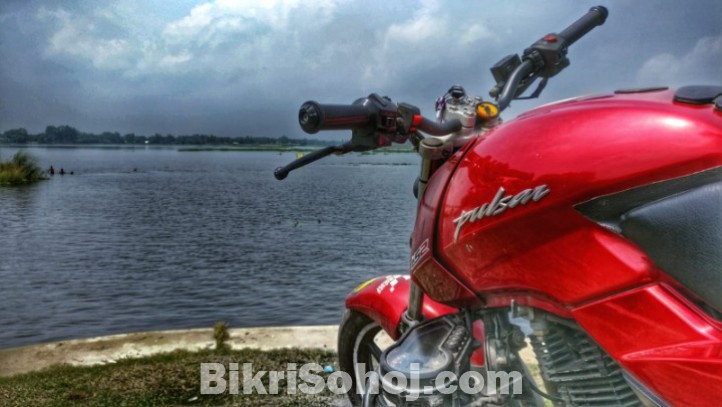 Pulsar 150cc UG4 Red Color Stunt Modification Bike